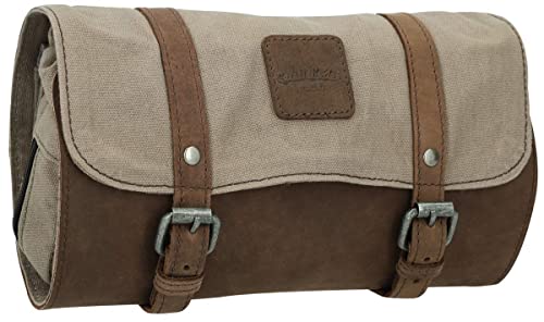 Gusti Waschtasche Leder - Rodney Damen und Herren Kulturtasche zum Aufhängen Kosmetiktasche Kulturbeutel Reise Schminktasche Organizer Toilettenartikel Canvas Khaki Leder Gusti Waschtasche Leder - Rodney Damen und Herren Kulturtasche zum Aufhängen Kosmetiktasche Kulturbeutel Reise Schminktasche Organizer Toilettenartikel Canvas Khaki Leder von Gusti
