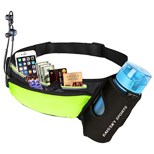 Guzack Gürteltasche Hüfttasche Bauchtasche für Trinkflasche, Sports Trinkgürtel Waistpacks für Outdoors Fitness Ausgeführt Radfahren Wandern Walking, Laufgürtel mit Telefon bis zu 7,0", ohne Flasche von Guzack