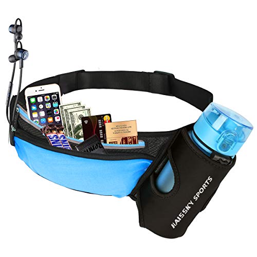 Guzack Gürteltasche Hüfttasche Bauchtasche für Trinkflasche, Sports Trinkgürtel Waistpacks für Outdoors Fitness Ausgeführt Radfahren Wandern Walking, Laufgürtel mit Telefon bis zu 7,0", ohne Flasche von Guzack