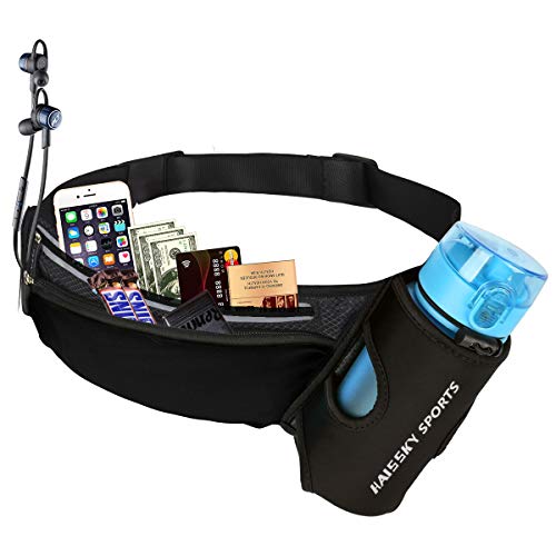 Guzack Gürteltasche Hüfttasche Bauchtasche für Trinkflasche, Sports Trinkgürtel Waistpacks für Outdoors Fitness Ausgeführt Radfahren Wandern Walking, Laufgürtel mit Telefon bis zu 7,0", ohne Flasche von Guzack