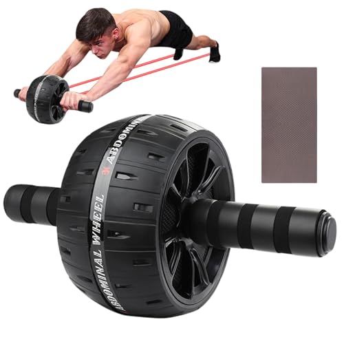 Exercise Roller Wheel, Abdominal Trainer Wheel, Wheel with Knee Pad, Core Strength Home Gym Equipment, Ab Machine for Home, Abdominal Roller Wheel, with Knee Pad von Gvblkq