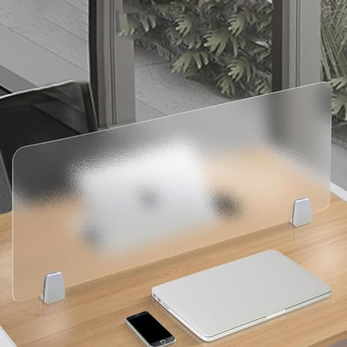 Gvqng SichtschutzwäNde, 1 Packung Transparente D-Schilder, FüR PrivatsphäRe Und Schutz, Sichtschutzwand FüR Schreibtische, Sichtschutzwand Aus Mattiertem Acryl,120 * 30cm von Gvqng