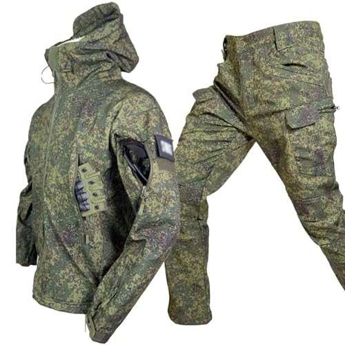 Gvqng Taktischer Anzug, Taktische Jacke Und Hose FüR Herren, wasserdichte Armee-Kampfanzug-Sets, Taktische Tarnkleidung FüR Die Jagd, Kampfjacke Und -Hose FüR Herren,03,XL Gvqng Taktischer Anzug, Taktische Jacke Und Hose FüR Herren, wasserdichte Armee-Kampfanzug-Sets, Taktische Tarnkleidung FüR Die Jagd, Kampfjacke Und -Hose FüR Herren,03,XL von Gvqng