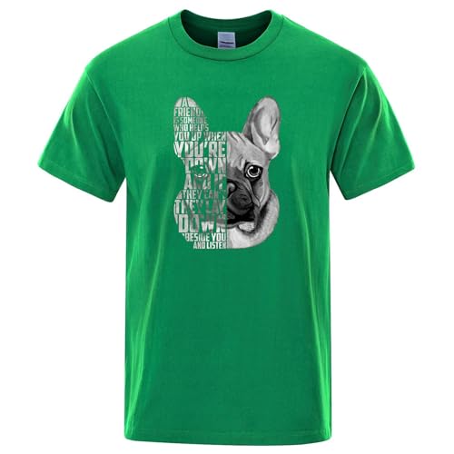 Gyios Herren T-Shirt Männliche Tops Persönlichkeit Modische Streetwear Vintage Cool Kurzarm Übergroße O-Neck Herren T-Shirts-grün-s von Gyios