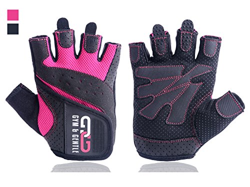 Gym & Gentle Fitness Handschuhe Damen/Herren - Trainingshandschuhe/Handgelenkstütze -Krafttraining/Bodybuilding/Crossfit (Rosa, L) von Gym & Gentle