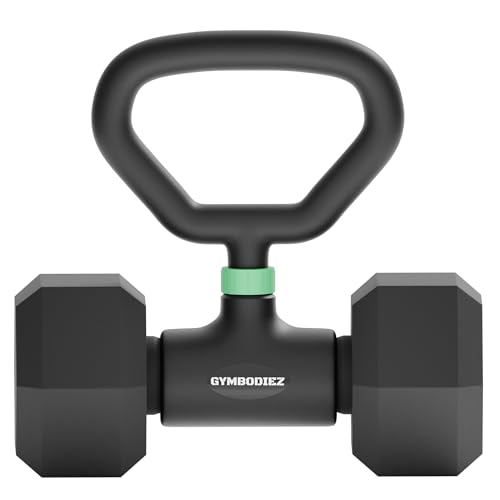 Multibell Kettlebell - Verwandel deine Kurzhantel in eine Langhantel - Fitnessgeräte für Zuhause, Kurzhanteln 2er Set, Hanteln Set, Verstellbare Hanteln, Gym Equipment, Dumbbell Set von Gymbodiez