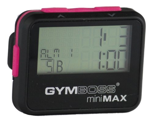 Gymboss Minimax Intervallzeitgeber Und Stoppuhr Schwarz-Rosa Softbeschichtung von Gymboss