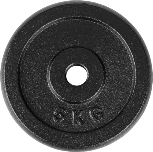 Gymtek® Hantelscheibe - 5 kg Gewichte, 29 mm - Gewichtsscheibe, Hantelgewichte von Gymtek