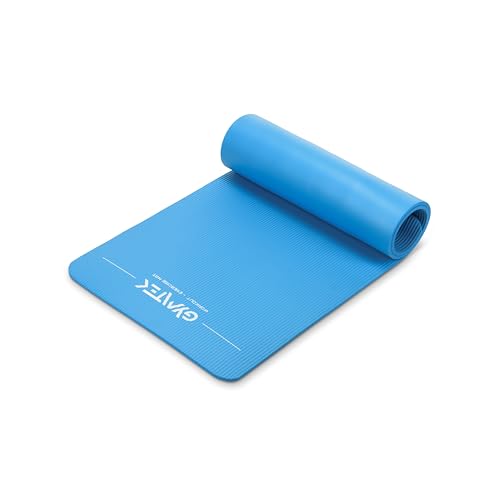 Gymtek Gymnastikmatte - Yogamatte 180x61x1 cm - Trainingsmatte - Rutschfest - mit Tragegurt - Sportmatte - Gymnastik - Fitness - Pilates - Blau von Gymtek