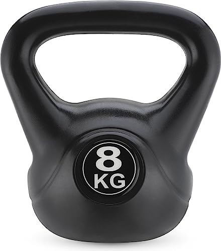 Gymtek Kettlebell 8kg, Gewichte Hantel für Krafttraining, Workout Gewicht mit Ergonomischer Griff, Kettlebell für Muskeltraining, Sport Geräte für Zuhause, Fitness, Gymnastik, Home Workout Equipment von Gymtek