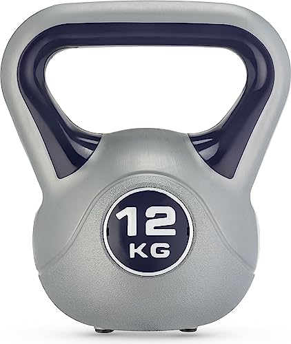 Gymtek Kettlebell 12kg, Gewichte Hantel für Krafttraining, Workout Gewicht mit Ergonomischer Griff, Kettlebell für Muskeltraining, Sport Geräte für Zuhause, Fitness, Gymnastik, Home Workout Equipment von Gymtek