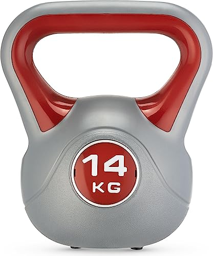 Gymtek Kettlebell 14kg, Gewichte Hantel für Krafttraining, Workout Gewicht mit Ergonomischer Griff, Kettlebell für Muskeltraining, Sport Geräte für Zuhause, Fitness, Gymnastik, Home Workout Equipment von Gymtek