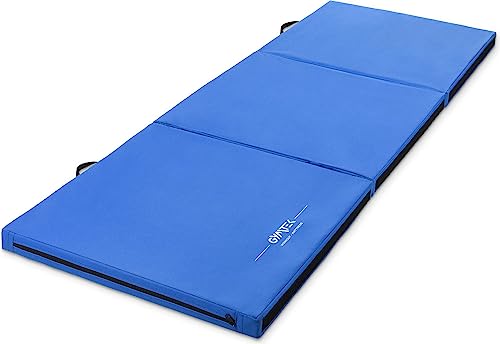 Gymtek Klappbare Turnmatte 180x60x5cm, Gymnastikmatte Dicke 5cm, Weichbodenmatte, Matratze Trainieren, Sportmatte Dicke, Gymnastikmatte Faltbar 3 Teile, Trainingsmatte, Turnmatte für Zuhause von Gymtek