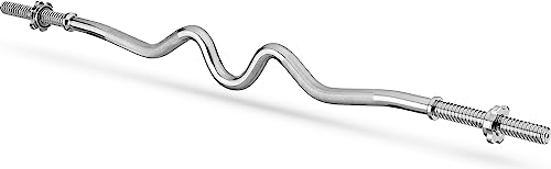 Gymtek Langhantelstange - Curlstange – Hantelstange – Hantel - Gehärteter Stahl - SZ Stange – Gewichte bis zu 85kg - Ø 27mm – 120cm Lang - Geriffelt - Sternklemmen - Super Curl Bar Gymtek Langhantelstange - Curlstange – Hantelstange – Hantel - Gehärteter Stahl - SZ Stange – Gewichte bis zu 85kg - Ø 27mm – 120cm Lang - Geriffelt - Sternklemmen - Super Curl Bar von Gymtek