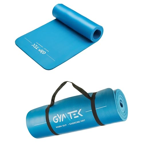 Gymtek Gymnastikmatte, Yoga Matte Dicker 1,5cm NBR, 180x61cm, Sportmatte Fitnessmatte Rutschfest, Trainingsmatte Ideal fur Fitness, Pilates und Aerobic, Yogamatte Tragegurte, Sportmatte Dicke Gymtek Gymnastikmatte, Yoga Matte Dicker 1,5cm NBR, 180x61cm, Sportmatte Fitnessmatte Rutschfest, Trainingsmatte Ideal fur Fitness, Pilates und Aerobic, Yogamatte Tragegurte, Sportmatte Dicke von Gymtek