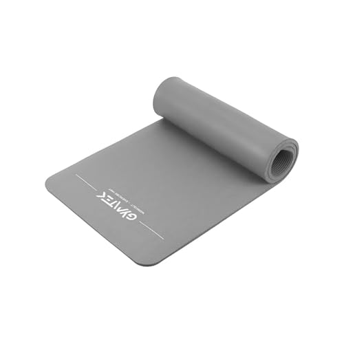 Gymtek Trainingsmatte - Yogamatte - 180x61cm - NBR 1,5cm Dicke - Fitness - Gymnastikmatte - Tragegurte - Pilates - Sportmatte - Dick - Abwertung der Bewegung - Aerobic - Grau Gymtek Trainingsmatte - Yogamatte - 180x61cm - NBR 1,5cm Dicke - Fitness - Gymnastikmatte - Tragegurte - Pilates - Sportmatte - Dick - Abwertung der Bewegung - Aerobic - Grau von Gymtek