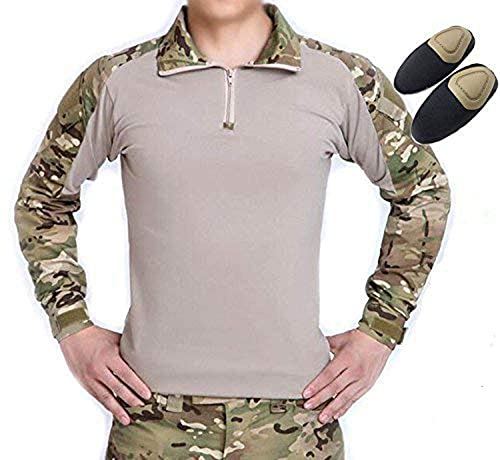 HANSTRONG GEAR Taktisches Jagd Militär Langarm Shirt mit Ellenbogen Pads (Multicam, XXL) von HANSTRONG GEAR