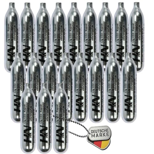 20 x 12g Co2 Kapseln für Airsoft Pistole, Softair, Painball, Luftpistole oder Luftgewehr - H&N Sport CO2 Patronen Kapsel 20 x 12g Co2 Kapseln für Airsoft Pistole, Softair, Painball, Luftpistole oder Luftgewehr - H&N Sport CO2 Patronen Kapsel von H&N Sport