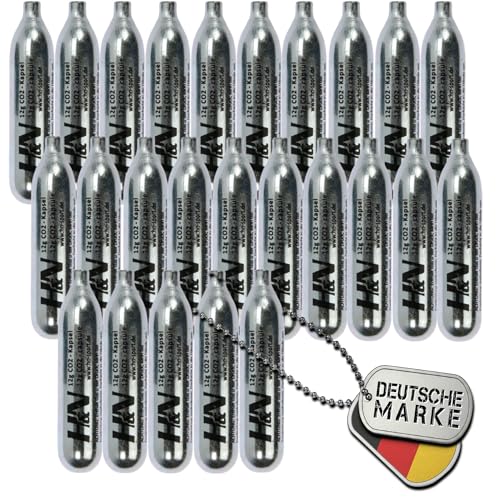 25 x 12g Co2 Kapseln für Airsoft Pistole, Softair, Painball, Luftpistole oder Luftgewehr - H&N Sport CO2 Patronen Kapsel 25 x 12g Co2 Kapseln für Airsoft Pistole, Softair, Painball, Luftpistole oder Luftgewehr - H&N Sport CO2 Patronen Kapsel von H&N Sport