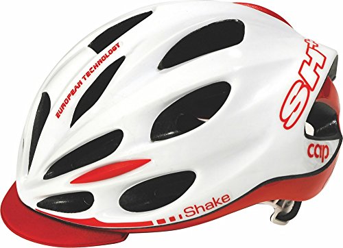 H&S SH bh163740701wr0107 Herren Helm, Fahrrad, Weiß/Rot, S/L (55 – 60) von H&S