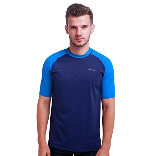 Herren Rash Vest Rashguard Kurzarm schwarz Schnorcheln Schwimmen Surfen Tops Tauchen Anzug Beach T-Shirt Shortsleeve Herren Rash Vest Rashguard Kurzarm schwarz Schnorcheln Schwimmen Surfen Tops Tauchen Anzug Beach T-Shirt Shortsleeve von H.MILES