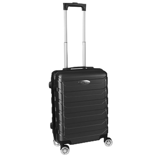 H4L Koffer Trolley Reisekoffer Hartschalenkoffer ABS Schwarz 38x23x55 cm 4 Rollen von H4L