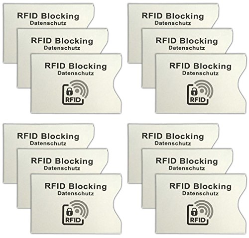 12er Set RFID NFC Schutzhülle | EC Kartenhülle | Datenschutz Karte Hülle Blocker | Kreditkarten Karten Abschirmung | Anti Skimming 12er Set RFID NFC Schutzhülle | EC Kartenhülle | Datenschutz Karte Hülle Blocker | Kreditkarten Karten Abschirmung | Anti Skimming von HAC24