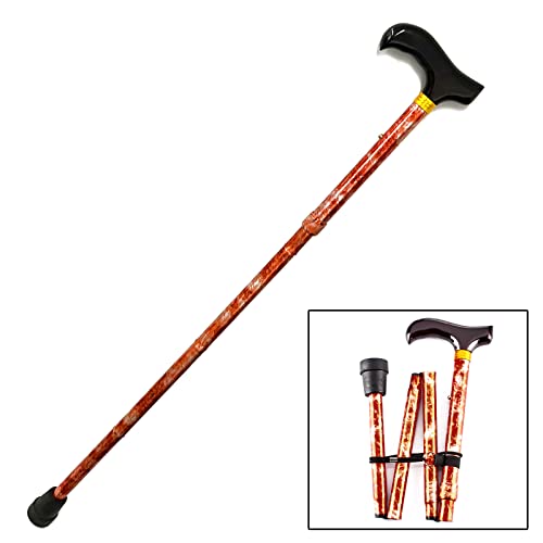 Gehstock Faltbar Aluminium Höhenverstellbar 81-92 cm Gehstütze Holzdesign Spazierstock Gehhilfe mit Holzgriff Wanderstock Kupferfarben Gehstock Faltbar Aluminium Höhenverstellbar 81-92 cm Gehstütze Holzdesign Spazierstock Gehhilfe mit Holzgriff Wanderstock Kupferfarben von HAC24