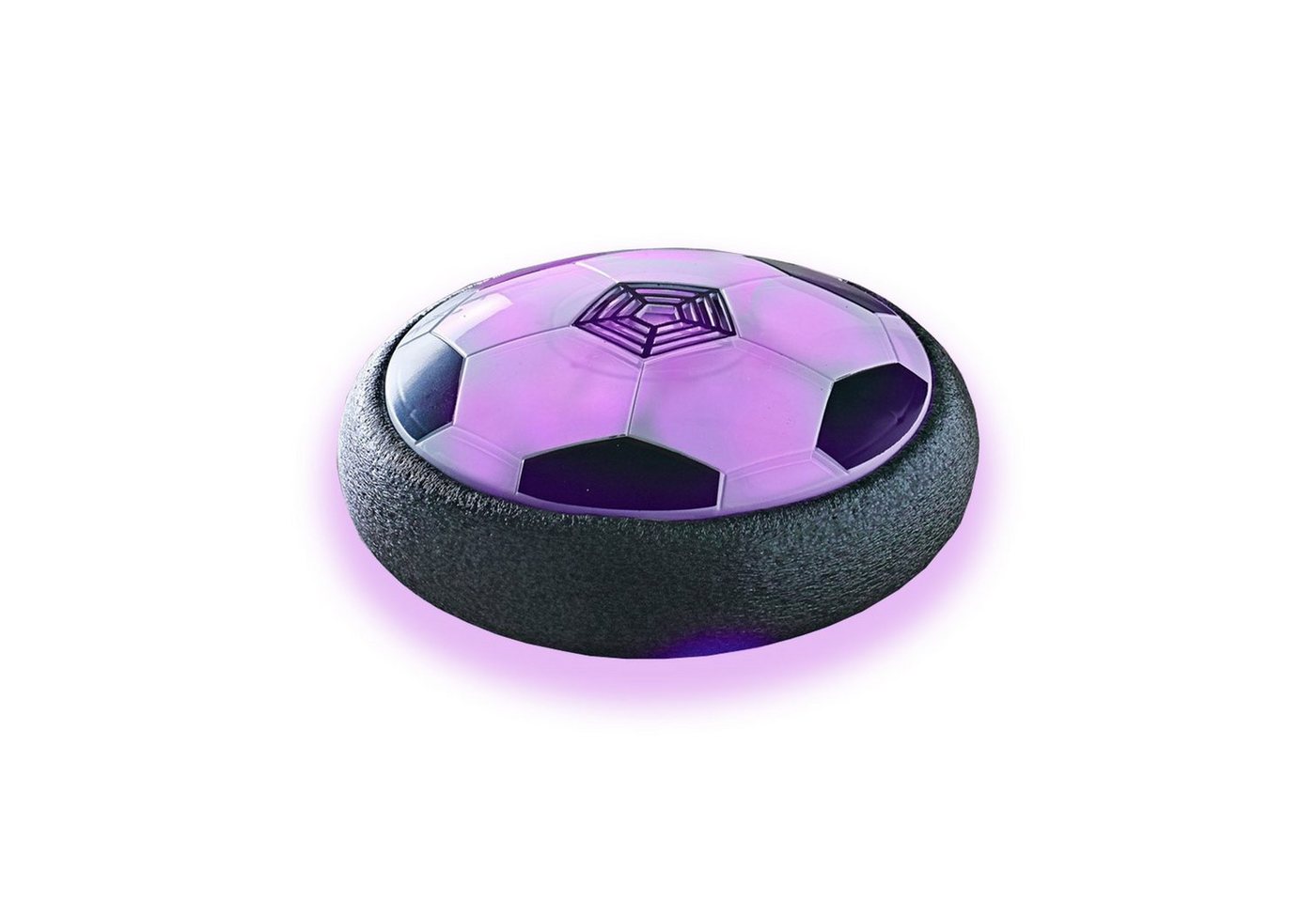 HAC24 Spielball Luftkissen Fußball Schwebender Ball Scheibe Luft Fussball, mit LED Beleuchtung Ø 21 cm von HAC24