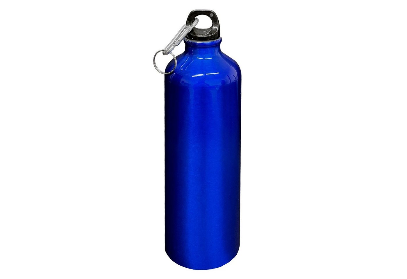 HAC24 Trinkflasche Aluminium Wasserflasche Alu Sportflasche Fahrradflasche Aluflasche, 0,75l, mit Karabiner von HAC24