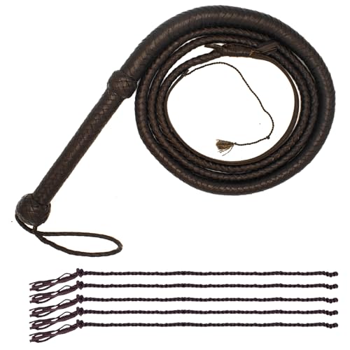 HADZAM Indiana Jones Peitsche aus starkem und gut ausbalanciertem Griff für knackenden Sound, 1,8 m, 2,4 m in 8 Zöpfen und 3 m in 12 Zöpfen in Mehreren Farboptionen. HADZAM Indiana Jones Peitsche aus starkem und gut ausbalanciertem Griff für knackenden Sound, 1,8 m, 2,4 m in 8 Zöpfen und 3 m in 12 Zöpfen in Mehreren Farboptionen. von HADZAM