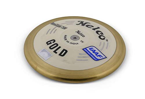 HAEST Nelco Wettkampfdiskus Gold Super Spin RimGlide 75M - 1,00 kg HAEST Nelco Wettkampfdiskus Gold Super Spin RimGlide 75M - 1,00 kg von HAEST