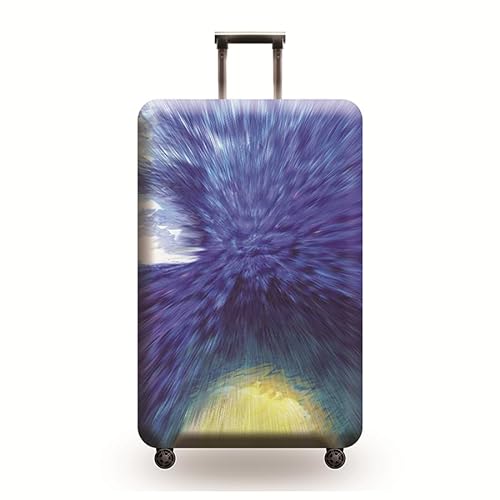 HAHII Kofferabdeckung Gepäckabdeckung Elastisch Kofferhülle Kofferschutzhülle mit Reißveschluss Fit L（25-28in） Blau von HAHII