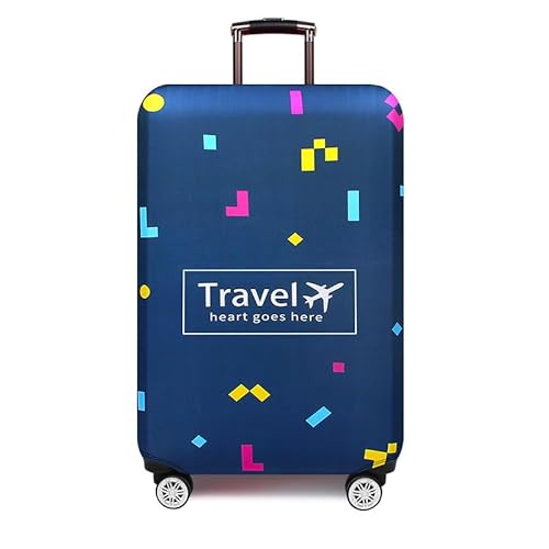 HAHII Kofferabdeckung Gepäckabdeckung Elastisch Kofferhülle Kofferschutzhülle mit Reißveschluss Fit L（25-28in） Blau von HAHII