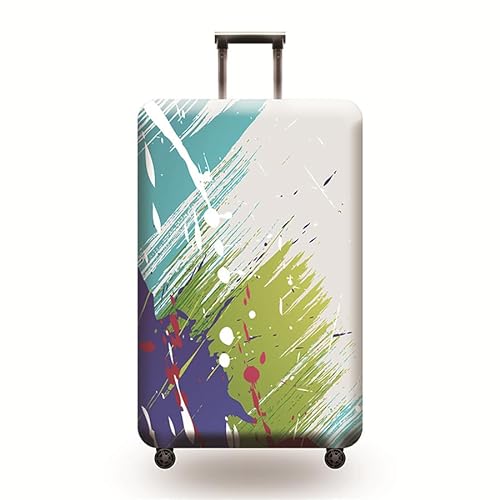 HAHII Kofferabdeckung Gepäckabdeckung Elastisch Kofferhülle Kofferschutzhülle mit Reißveschluss Fit M（22-24in） Farbenfroh 5 von HAHII