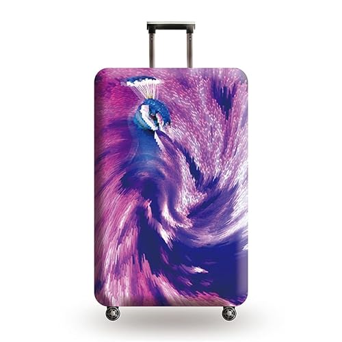 HAHII Kofferabdeckung Gepäckabdeckung Elastisch Kofferhülle Kofferschutzhülle mit Reißveschluss Fit M（22-24in） Phönix violett von HAHII