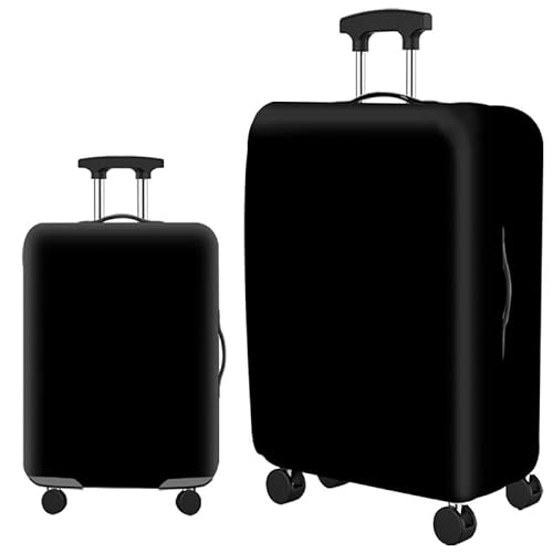 HAHII Kofferabdeckung Gepäckabdeckung Elastisch Kofferhülle Kofferschutzhülle mit Reißveschluss Fit M（22-24in） Schwarz von HAHII