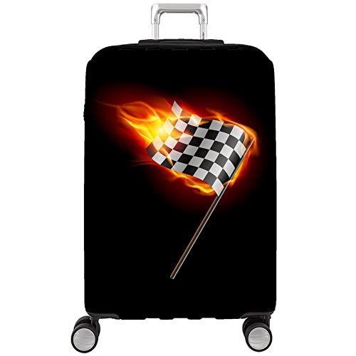 HAHII Kofferabdeckung Gepäckabdeckung Elastisch Kofferhülle Kofferschutzhülle mit Reißveschluss Fit M（22-24in） Schwarze Flagge von HAHII