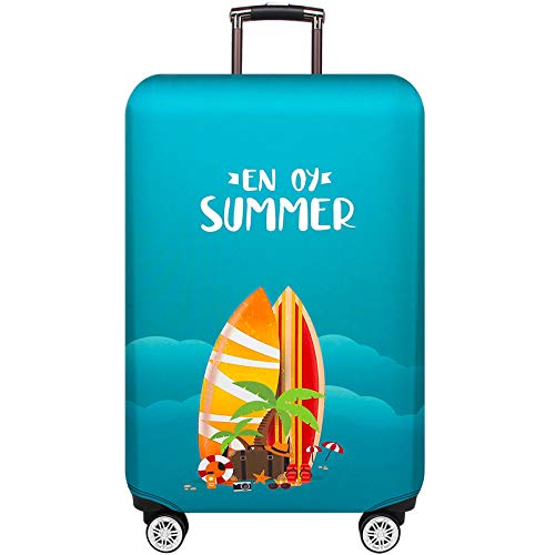 HAHII Kofferabdeckung Gepäckabdeckung Elastisch Kofferhülle Kofferschutzhülle mit Reißveschluss Fit M（22-24in） Surfen von HAHII