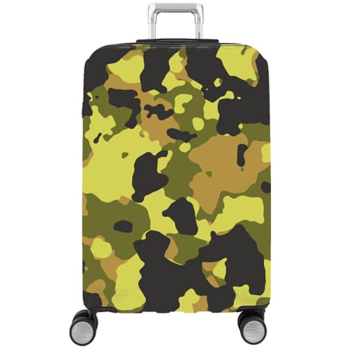 HAHII Kofferabdeckung Gepäckabdeckung Elastisch Kofferhülle Kofferschutzhülle mit Reißveschluss Fit M（22-24in） Tarnfarbe 2 von HAHII