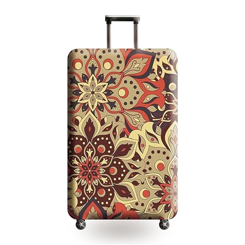 HAHII Kofferabdeckung Gepäckabdeckung Elastisch Kofferhülle Kofferschutzhülle mit Reißveschluss Fit S（18-21in） Mandala 3 von HAHII