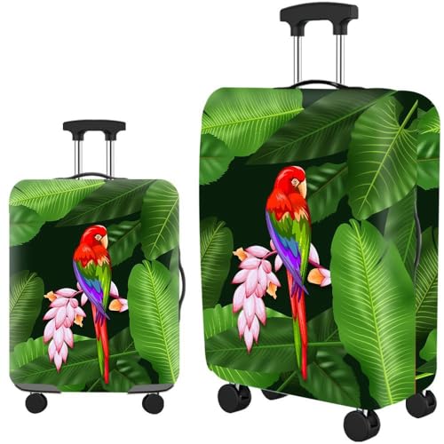 HAHII Kofferabdeckung Gepäckabdeckung Elastisch Kofferhülle Kofferschutzhülle mit Reißveschluss Fit S（18-21in） Papagei von HAHII