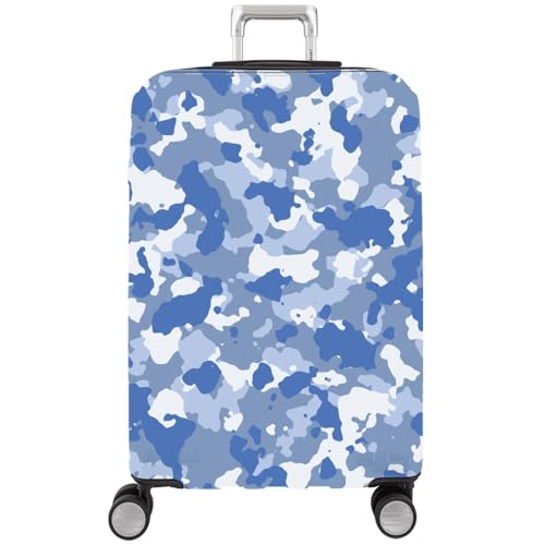 HAHII Reisegepäckhülle Kofferschutz Elastisch Trolley Case Schutzhülle Passt, Camouflage Blue 2, L（25-28in） von HAHII