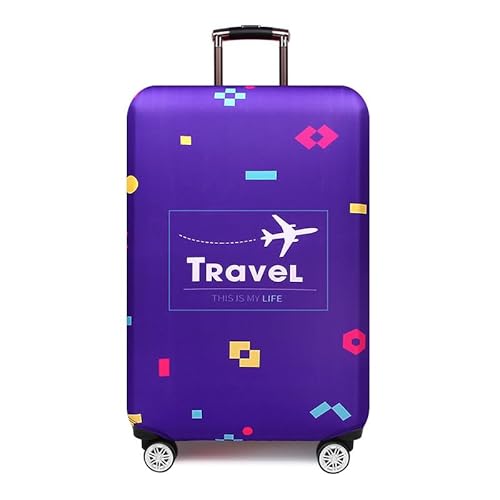 HAHII Reisegepäckhülle Kofferschutz Elastisch Trolley Case Schutzhülle Passt, violett, S（18-21in） von HAHII