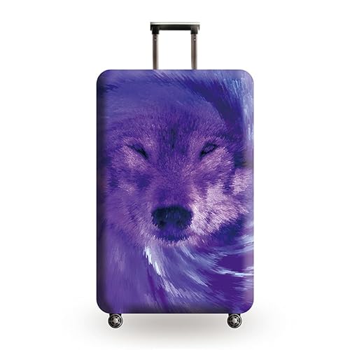 HAHII Reisegepäckhülle Kofferschutz Elastisch Trolley Koffer Schutzhülle passt, violett, M（22-24in） von HAHII