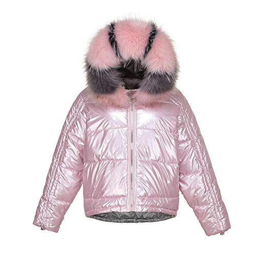 HAIBI Damen Daunenjacke Faux Pelz Kragen Jacke Kapuzen Down Damen Winter Mantel Hell Gesicht Winterjacke, Rosa, L HAIBI Damen Daunenjacke Faux Pelz Kragen Jacke Kapuzen Down Damen Winter Mantel Hell Gesicht Winterjacke, Rosa, L von HAIBI