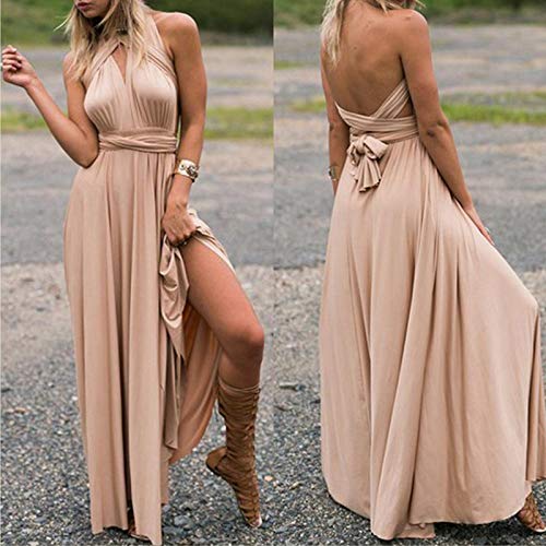 HAIBI Damen Kleidsexy Damen Multiway Wrap Convertible Dress Bandage Lange Kleider Party Brautjungfern Infinity Robe,Schwarz,L HAIBI Damen Kleidsexy Damen Multiway Wrap Convertible Dress Bandage Lange Kleider Party Brautjungfern Infinity Robe,Schwarz,L von HAIBI