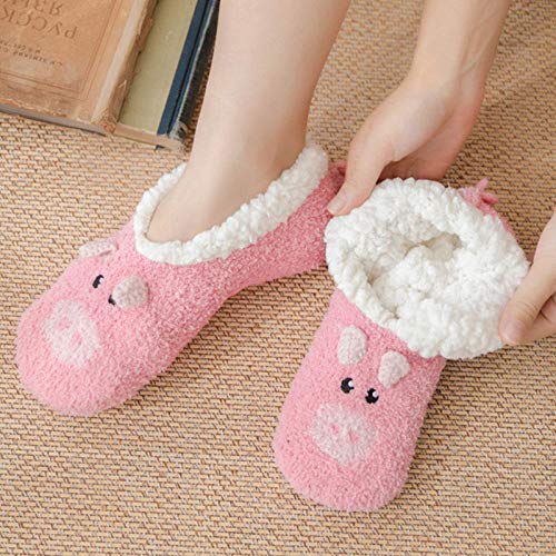 HAIBI Hausschuhe Socken Weibliche Rosa Schwein Hausschuhe Gemütliche Weiche Hausschuhe Für Mädchen Indoor Warme Flauschige Hausschuhe Plüsch Cartoons Frauen Non Slip Hausschuhe Socken, 5,5 HAIBI Hausschuhe Socken Weibliche Rosa Schwein Hausschuhe Gemütliche Weiche Hausschuhe Für Mädchen Indoor Warme Flauschige Hausschuhe Plüsch Cartoons Frauen Non Slip Hausschuhe Socken, 5,5 von HAIBI