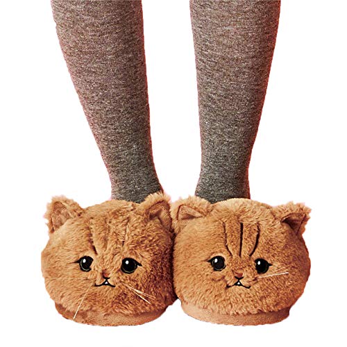 HAIBI Winter Pantoffeln Süße Plüsch Kätzchen Weiche Tier Katze Frauen Plüsch Hausschuhe Damen Haus Schlafzimmer Hausschuhe, Runde Augen, 6 HAIBI Winter Pantoffeln Süße Plüsch Kätzchen Weiche Tier Katze Frauen Plüsch Hausschuhe Damen Haus Schlafzimmer Hausschuhe, Runde Augen, 6 von HAIBI