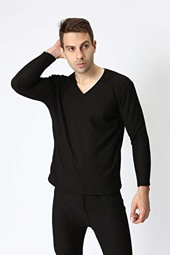 Herren Thermounterwäsche Set Plus Größe Xl-9Xl Herbst Winter Männer Verdicken Thermische Unterwäsche Männer Lange Johns Samt Weiche Warme Anzüge, Schwarz, 9XL Herren Thermounterwäsche Set Plus Größe Xl-9Xl Herbst Winter Männer Verdicken Thermische Unterwäsche Männer Lange Johns Samt Weiche Warme Anzüge, Schwarz, 9XL von HAIBI